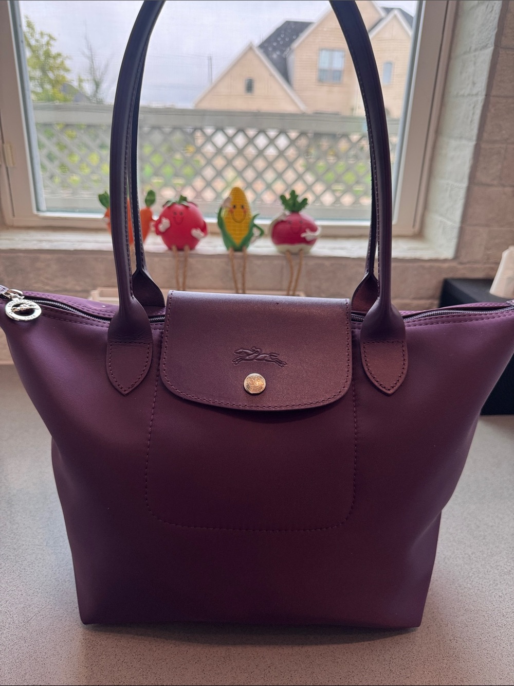 Longchamp Le Pliage Néo Small Shoulder Tote - color Grape